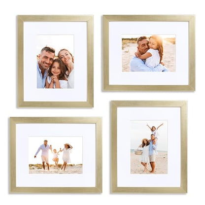 Sheffield Home 4 Piece Gallery Wall Frame Set, 8x10 Inch, Gold - color: Gold, size: 8x11 Inch