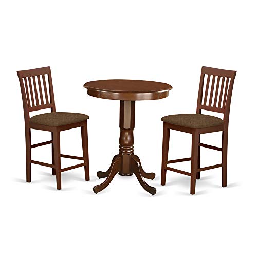 Luxurious Counter Height Table Set with 2 Chairs - Sleek Wood Finish, Space-Saving Design, Ergonomic Chairs. Perfect for Dining or Kitchen.