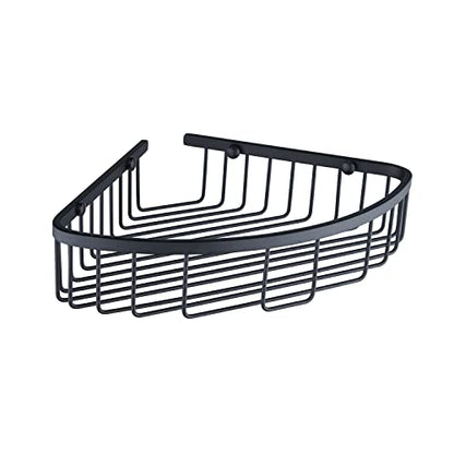 Bathroom Shower Caddy Corner Shelf, Corner-Hollow Design, Ultra Sturdy Rust-Proof Stainless Steel Shelf Organizer Shampoo Holder, Wall Mounted Storage Rack for Bathroom, Matte Black