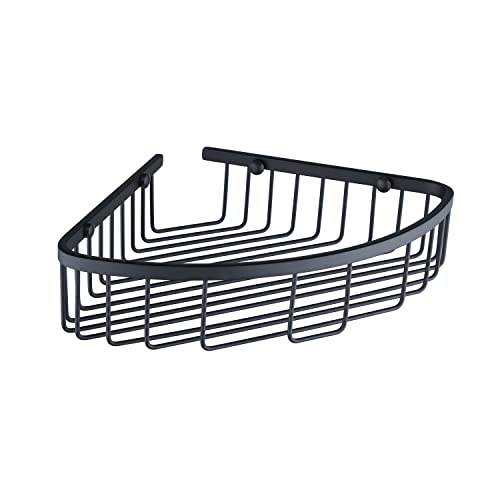 Bathroom Shower Caddy Corner Shelf, Corner-Hollow Design, Ultra Sturdy Rust-Proof Stainless Steel Shelf Organizer Shampoo Holder, Wall Mounted Storage Rack for Bathroom, Matte Black
