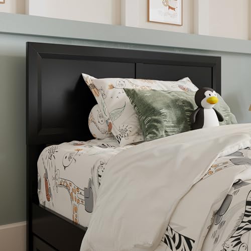 AFI, Sophia Adjustable Modern Twin Wood Headboard, Black - color: Black, size: Twin