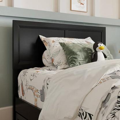 AFI, Sophia Adjustable Modern Twin Wood Headboard, Black - color: Black, size: Twin