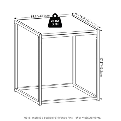 Furinno CAMNUS Coffee Table, Metal Frame Modern Center Table and Side Tables Set, Toolless Side Table Sets, for Living Room, Bedroom, Home Office, Solid White - color: Solid White/White, size: 3-in-1 Set (1 Coffee + 2 End Tables)