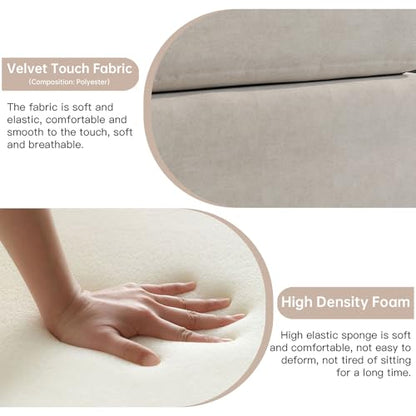 Miuuod Love Seater Extra Large Sectional Sofa with 2 Seats, Convertible Leisure Deep Couch for Living Room, Apartment，Family Lounge Sofa, Beige | Love Seater - color: Beige, style: 2 Seats（2 Seats only）