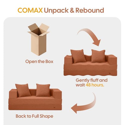 COMAX Futon Sofa Bed, Convertible Sofa Bed, Folding Boneless Couches