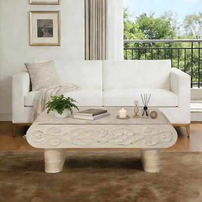 39.4" Lift Top Coffee Table with Hidden Storage & Antique Design for Living Room, Rectangular MDF Wooden Center Table Tea Table for Apartment, Beige - color: 39.4" Lift Top Coffee Table With Antique Design,beige