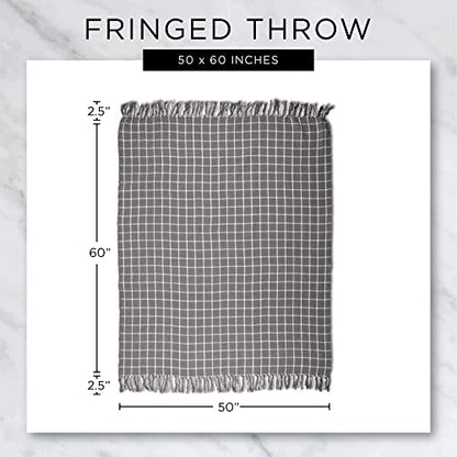 DII Chevron Throw Collection Handloomed Cotton, 50x60, Eggplant - color: Eggplant, size: 50x60"