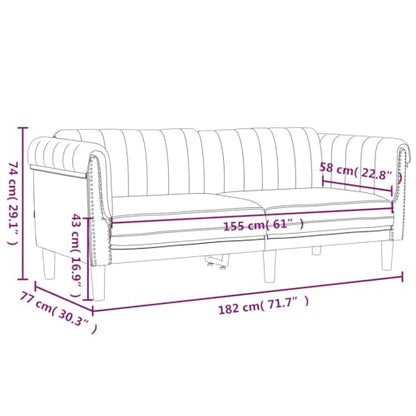 2-Seater Sofa Dark Gray Velvet Couch for Living Room Modern Upholstered Small Furniture with Thick Padding - color: Dark Gray/2-seater, size: 71.7" x 30.3" x 29.1" (W x D x H)