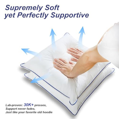 18x18 Pillow Inserts Set of 2, Soft Hypoallergenic Square Throw Pillow Inserts for Couch, Sofa – Oeko-TEX Certified Virgin Down Alternative Filling, Machine Washable - color: Blue, size: 18x18 Inch (Set of 2)