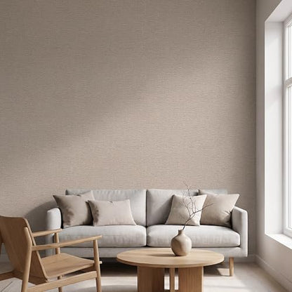 WADILE Grasscloth Peel and Stick Wallpaper 15.7in x 78.7in Gray Yellow | Textured contact paper, Faux linen, Vinyl material, Cabinets, Self adhesive - color: Gray Yellow, size: 15.7" x 78.7"