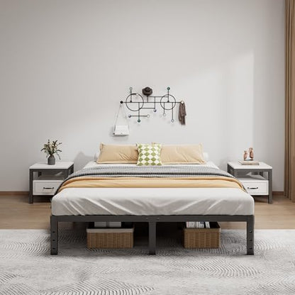 LUMUNANCE Metal Bed Frame King Size - 12 Inch Heavy-Duty King Platform Bed Frame No Box Spring Needed, Easy Assembly, Noise-Free, Sturdy Mattress Foundation, Underbed Storage Space - size: King, style: 12 Inch
