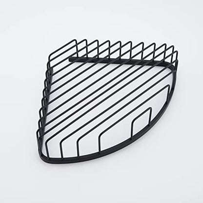 Bathroom Shower Caddy Corner Shelf, Corner-Hollow Design, Ultra Sturdy Rust-Proof Stainless Steel Shelf Organizer Shampoo Holder, Wall Mounted Storage Rack for Bathroom, Matte Black