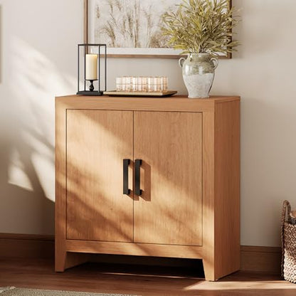 WAMPAT Buffet Cabinet with Storage, Kitchen Sideboard Cabinet with Door and Adjustable Shelf, Modern Farmhouse Credenza Wood Coffee Bar Table for Kitchen, Dining Room, Living Room, Mocha - color: Mocha
