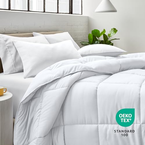 Bare Home Duvet Insert Comforter (Queen, White) | 1800 Ultra-Soft, Goose Down Alternative, Premium Quality, All-Season Warmth - color: 01 - White, size: Queen
