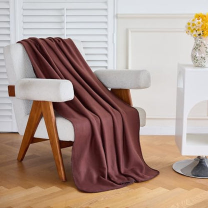 CAI TENG Fleece Blanket Blankets Bulk Pack of 6 Cozy Fleece Throw Blankets 50x60 Warm Soft Lightweight Breathable Pet-Friendly for Bed Sofa Kids Wedding Gifts Camping Luxury Chocolate Brown - color: Chocolate Brown