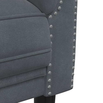 2-Seater Sofa Dark Gray Velvet Couch for Living Room Modern Upholstered Small Furniture with Thick Padding - color: Dark Gray/2-seater, size: 71.7" x 30.3" x 29.1" (W x D x H)