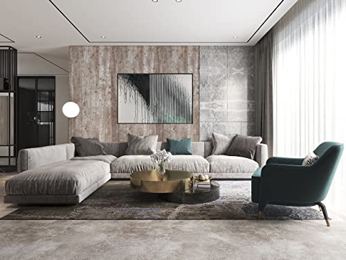 Wallpaper 118" x17.7''Wood Wallpaper Brown Thicken Grey Dark Wood Contact Paper Gray Brown Wood Plank Wood Peel and Stick Wallpaper Removable Rustic Wood Grain Self Adhesive Cabinet Vinyl Roll - color: Grey Brown-1, size: 17.7" x 118"