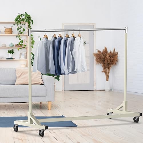 Simple Houseware Industrial Grade Z-Base Garment Rack, 63" W/500Lb, Gray - color: Gray