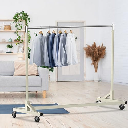 Simple Houseware Industrial Grade Z-Base Garment Rack, 63" W/500Lb, Gray - color: Gray