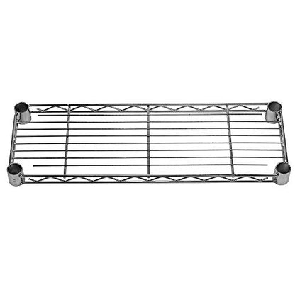 Shelving Inc. 8" d x 24" w Chrome Wire Shelving with 3 Tier Shelves | Weight Capacity 800lbs Per Shelf, Durable Kitchen and Garage Storage Shelves, Adjustable Shelf Organizer Storage Rack - size: 8" d x 24" w x 34" h