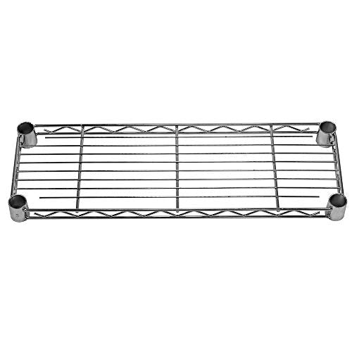 Shelving Inc. 8" d x 24" w Chrome Wire Shelving with 1 Tier Shelf | Weight Capacity 800lbs Per Shelf, Durable Kitchen and Garage Storage Shelves, Adjustable Shelf Organizer Storage Rack - size: 8" d x 24" w x 6" h