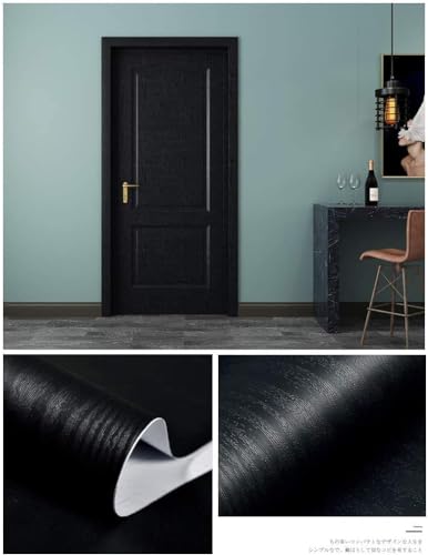 tiltil Black Wood Peel and Stick Wallpaper Wood Contact Paper 24" × 393" | Self-Adhesive Wallpaper Removable Waterproof Wall Paper Vinyl for Countertop Furniture Kitchen Countertop Easy to Clean - size: 24" x 393"