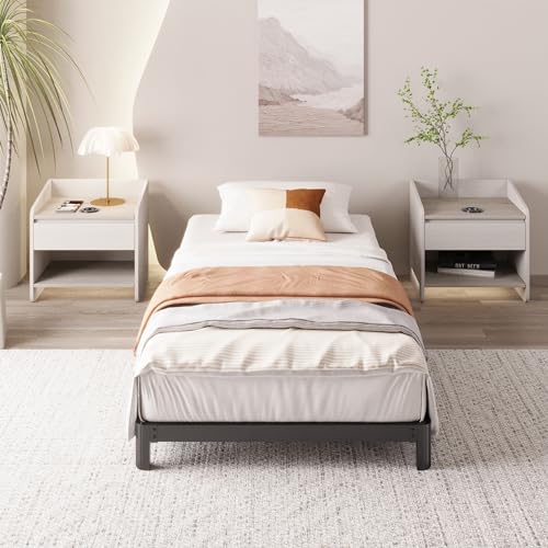 Yicensen 6 Inch Low Twin Bed Frames No Box Spring Needed, Heavy Duty Metal Twin Size Platform Bed Frame with Rounded Corner Legs, Easy Assembly, Noise Free, Black - size: Twin, style: 6 Inch