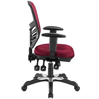 Modway Articulate Ergonomic Mesh Office Chair in Red - color: Red