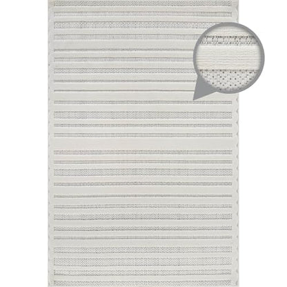 Modern Rug 5x7 Luxury Striped Line Micro Loop Area Rugs Soft High-Low Pile Stain Resistant Easy to Clean Non-Shedding Durable Living Room Bedroom Indoor Carpet (White) - color: Linear / White, size: 5' x 7' (Rectangular)