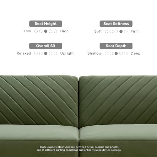 mopio 76.4" Futon Sofa Bed Chevron Styled, Sleeper Couch (Olive Green Velvet) - color: Olive Green Premium Velvet