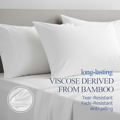 3 Piece Full Size Duvet Cover Set, 1 Bamboo Comforter Cover 82"x90" with 2 Pillow Shams 20"x26", Moisture-Wicking Silky Soft Texture, Breathable Soft Comfy White - color: White, size: Full