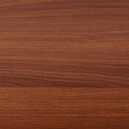 LumFurn Extra Large Round Coffee Table, Mid-Century Modern Design, D34 x H17 in, for Living Room, 2-Tier Structure, Amber Glass Top and Walnut MDF Shelf, Sleek Conical Metal Legs with Gold Finish - color: D34" Amber & Walnut