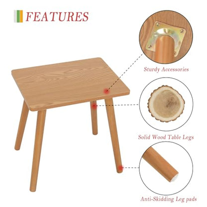 AWASEN Mid Century Modern Side Table, Small End Table for Living Room Bedroom Office Small Spaces, Modern Side Table Nightstand with Solid Wood, Easy Assembly, (Brown) - color: Brown