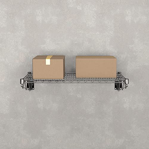18" x 36" Chrome Wire Wall Mount Shelf - color: Chrome, size: 18" x 36"