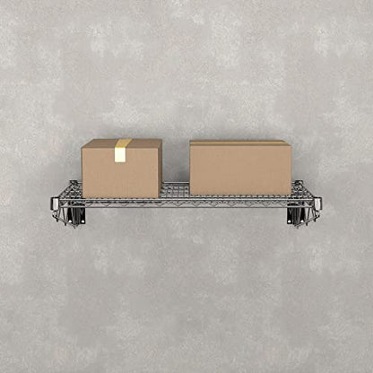 18" x 36" Chrome Wire Wall Mount Shelf - color: Chrome, size: 18" x 36"