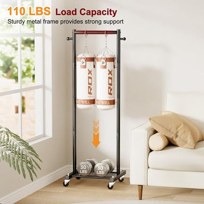 SLEEPING LAMB Small Clothes Racks for Hanging Clothes, Rolling Clothing Rack with Shelves, 60" Metal Garment Rack with Wheels Portable Wardrobe Rack for Small Space, Black - color: Black