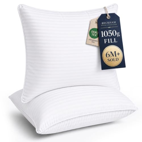 Beckham Hotel Collection Euro Size Throw Pillows (Set of 2), 26 x 26 | Down Alternative Pillow Insert for Bed, Couch, and Sofa - size: European