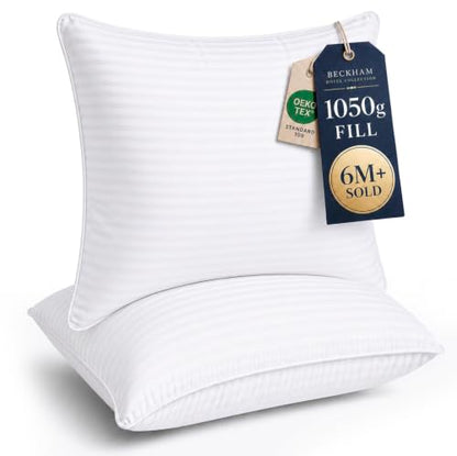 Beckham Hotel Collection Euro Size Throw Pillows (Set of 2), 26 x 26 | Down Alternative Pillow Insert for Bed, Couch, and Sofa - size: European