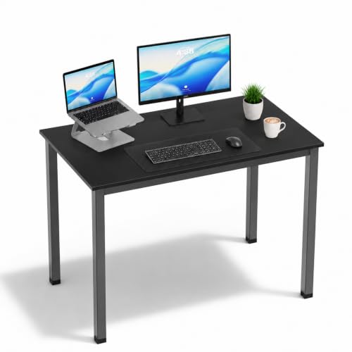 Computer Desk for Small Space,Modern Simple Laptop Desk,Computer Table Study Writing Desk for Home Office,Dining Room,Living Room (Black, 39.37 * 23.62 * 29.52in) - color: Black, size: 40in