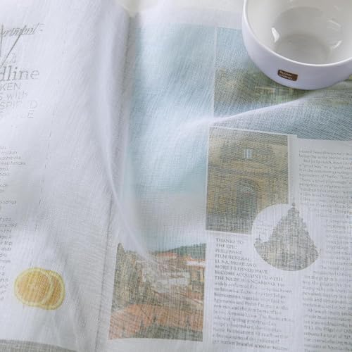 DWCN White Sheer Curtains, Linen Look Semi Transparent Voile Grommet Top Solid Lightweight & Airy Gauzy Curtains & Drapes for Living Dining Room Drapes W36 x L72 Inch Long, Set of 2 Panels - color: White, size: 36"W x 72"L (Pack of 2)