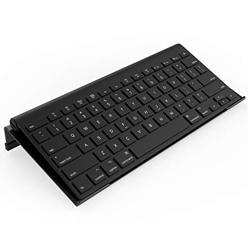 KOTEMON Mini Computer Keyboard Stand-11.8'' x 5.1''-Small Computer Keyboard Tray Acrylic Keyboard Holder for 78 Keys Universal Compact Keyboard, with Black Silicone Strip, Black