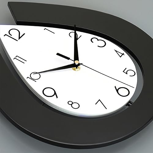 Decorative Wall Clock for Living Room Decor Large Modern Clocks | Pendulum Battery Operated for Bedroom Office Kitchen Home Small Black Silent Analog Wall Clock Non Ticking 11.8*22.4 Inch - size: 12*22 inch