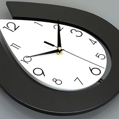 Decorative Wall Clock for Living Room Decor Large Modern Clocks | Pendulum Battery Operated for Bedroom Office Kitchen Home Small Black Silent Analog Wall Clock Non Ticking 11.8*22.4 Inch - size: 12*22 inch