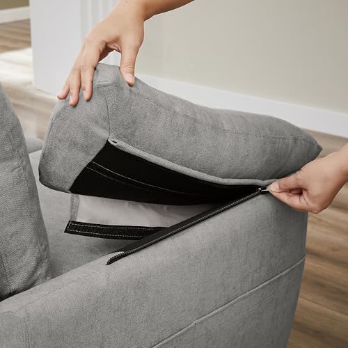 Small Loveseat Sofa, 57" Mid Century Modern Love Seat, 2 Seater Couches for Living Room, Bedroom, Small Spaces, Light Grey - color: Light Grey