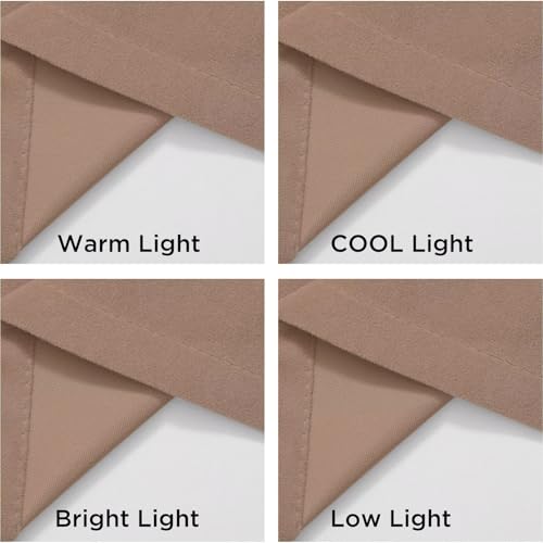 Joydeco Velvet Curtains Rose Beige Blackout Curtains Thermal Insulated 72 inches Long Window Curtains Super Soft Room Darkening Drapes for Bedroom Living Room Elegant Rod Pocket 2 Panels Rose Beige - color: Rod Pocket | Rose Beige, size: 52"W x 72"L (Pack