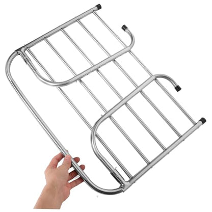 Alipis Foldable Stainless Steel Drying Rack Indoor Clothes Airer for Balcony and Windowsill Retractable Design for Versatile Use and Rustproof