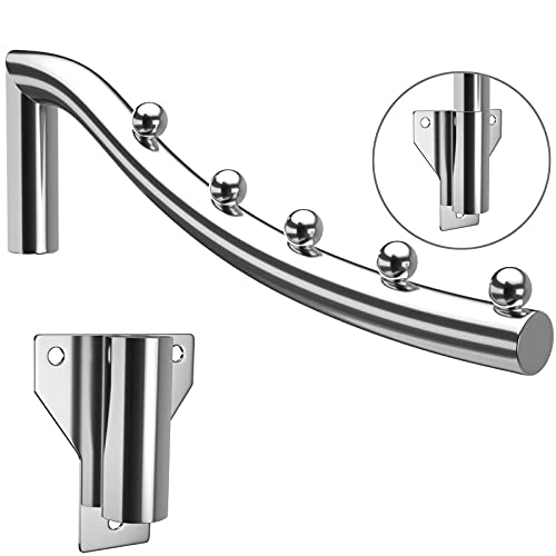 Folding Wall Mounted Cloth Drying Rack, Garment Hook with Swing Arm | Wall Mount Space Saver Clothes Hanging System Closet Storage Organizer Coat Hanger for Bathroom Bedroom Laundry Room - color: 5 Hanger 28CM