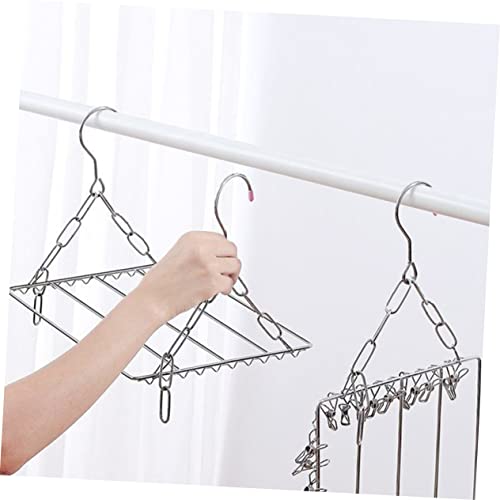 Stainless Steel Laundry Hanger Drying Rack for Dorm Room Compact Hanging Racks for Clothes