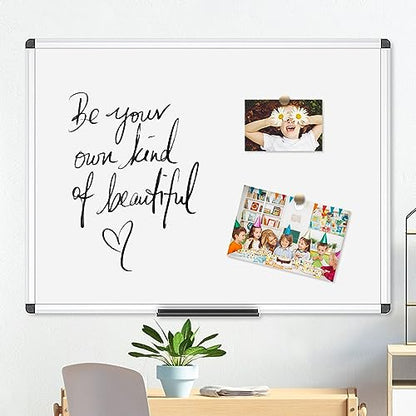 VIZ-PRO Magnetic Dry Erase Board, 24 X 18 Inches, Silver Aluminium Frame - size: 24 X 18 Inches