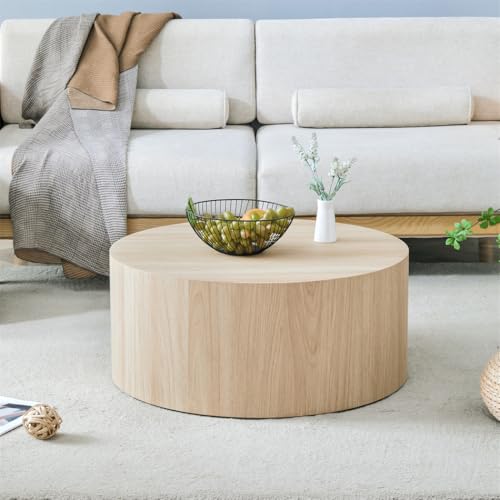 Round Coffee Table for Living Room Table, Modern Wood Coffee Table, Center Table, No Assembly Required - Ready to Use - color: 24'' Natural Wood, size: 24'' Round Coffee Table